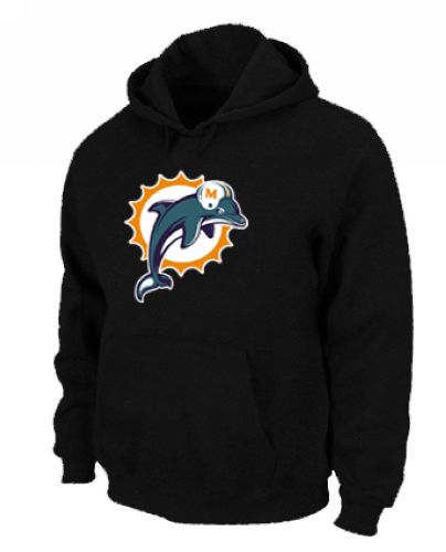 NFL Men's Nike Miami Dolphins Logo Pullover Hoodie - Black